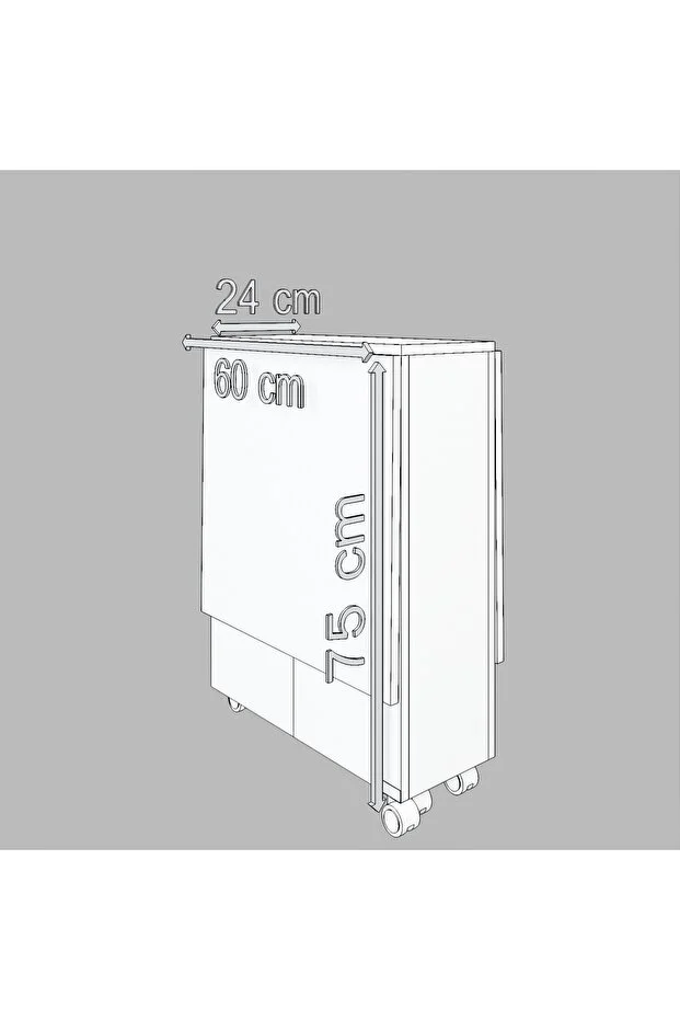 Ultra Flamingo Pratik Katlanır - Açılır Kapanır Raflı Mutfak Yemek Çalışma Masası